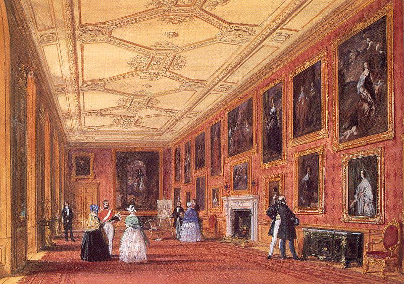 Nash, Joseph The Van Dyck Room, Windsor Castle Sweden oil painting art